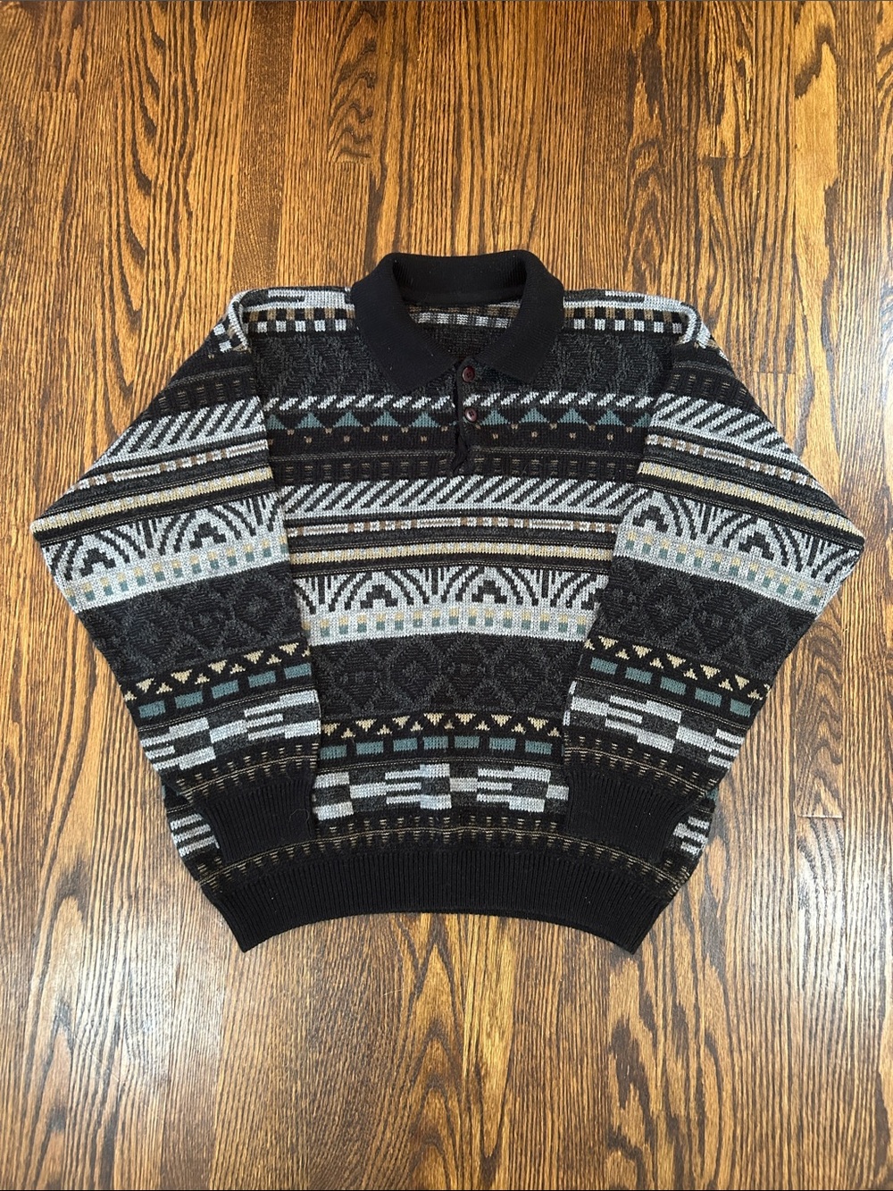 Vintage 90s Knit Collared Sweater